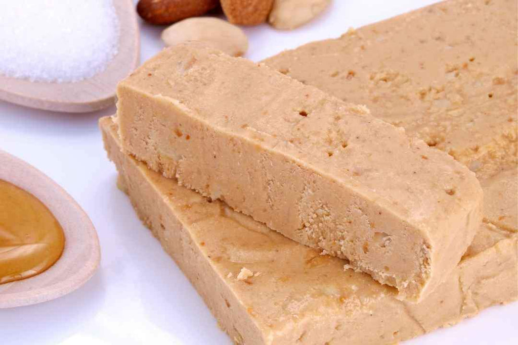 Rezept für Turrón de Jijona oder Turrón Blando (weicher Nougat)