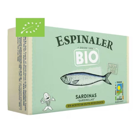 Sardinillas en aceite de oliva ecológico 16/20 115g