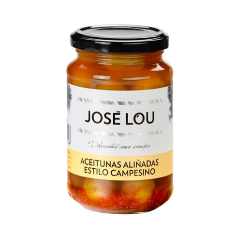 Aceitunas aliñadas estilo campesino con hueso 350g