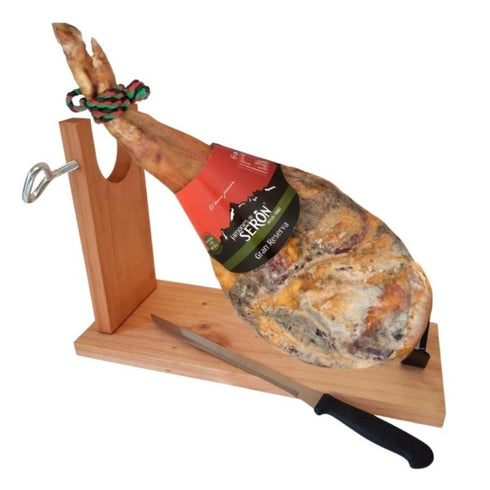Paleta Serrana Gran Reserva 5kg + Schinkenhalter + Messer